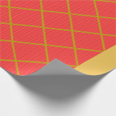 金ゴールドと赤のラッピング紙 ラッピングペーパー (角)