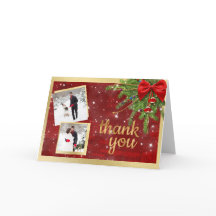 金ゴールドと赤の結婚クリスマスの写真