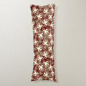 金ゴールドと赤の繰り返しモチーフ |タコ模様 ボディピロー (正面縦)