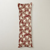 金ゴールドと赤の繰り返しモチーフ |タコ模様 ボディピロー (裏面 (縦))