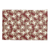 金ゴールドと赤の繰り返しモチーフ |タコ模様 枕カバー (裏面)