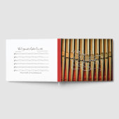 金ゴールドと赤の訪問機関向けゲストブック ゲストブック (全面)