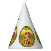 金ゴールドと赤の騎士の武具と兜 パーティーハット (右)