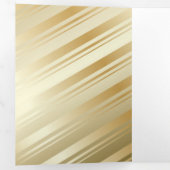 金ゴールドと赤フェスティバルのクリスマスフォト 三つ折りクリスマスカード (内部最初)