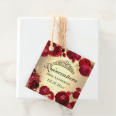 金ゴールドと赤フローラバラキンセアニェラパーティー フェイバータグ (インサイチュ)