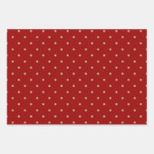 金ゴールドと赤ラッピング紙フラットシートセット3 ラッピングペーパーシート (正面3)