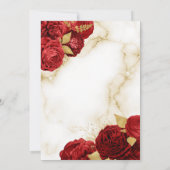 金ゴールドと赤ヴィンテージのフローラ 縁ど セーブザデート (裏面)