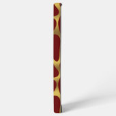 金ゴールドと赤抽象芸術キリンのパターン SAMSUNG GALAXYケース (左側面)