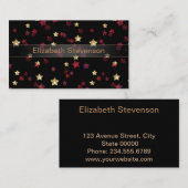 金ゴールドと赤星。 名刺 (正面/裏面)