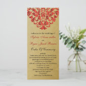 金ゴールドと赤結婚式 プログラム (スタンド正面)