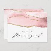 金ゴールドと赤面のアゲートは私の花である インビテーションポストカード (正面/裏面)