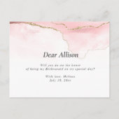 金ゴールドと赤面は上に上がってくれ インビテーションポストカード (裏面)