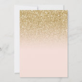 金ゴールドと赤面スイート16フォト誕生日招待状 招待状 (裏面)