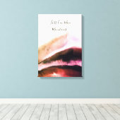 金ゴールドと赤面ピンクグランギー山脈 キャンバスプリント (インサイチュ (ウッドフロア))