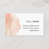 金ゴールドと赤面Watercolor名刺 名刺 (裏面)