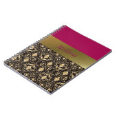 金ゴールドと赤 ノートブック (左側)