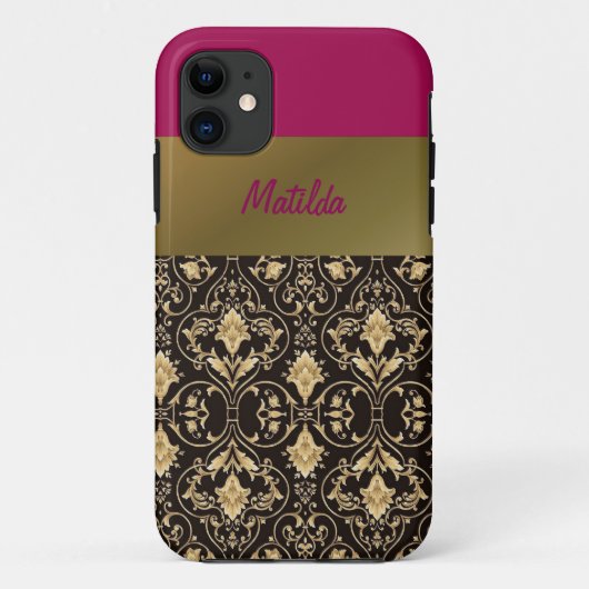 金ゴールドと赤 Case-Mate iPhoneケース (裏面)