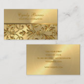 金ゴールドと金ゴールドダマスクの名刺 名刺 (正面/裏面)