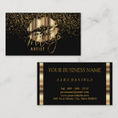 金ゴールドと金ゴールドメタルのLipで作り上げる紙吹雪 名刺 (正面/裏面)
