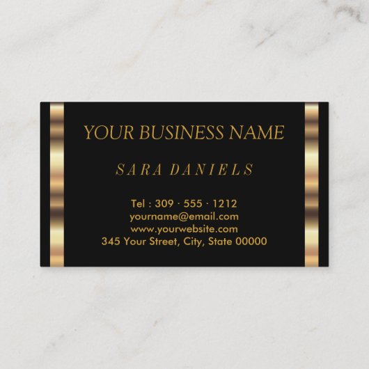 金ゴールドと金ゴールドメタルのLipで作り上げる紙吹雪 名刺 (裏面)