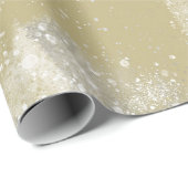 金ゴールドと銀が飛び散った ラッピングペーパー (ロールコーナー)