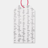 金ゴールドと銀のスノーフレークのクリスマスギフトタグ ギフトタグ (裏面)