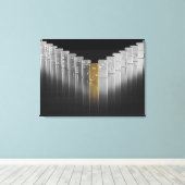 金ゴールドと銀のドミノ キャンバスプリント (インサイチュ (ウッドフロア))