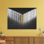 金ゴールドと銀のドミノ キャンバスプリント (インサイチュ (リビング))