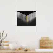 金ゴールドと銀のドミノ ポスター (キッチン)