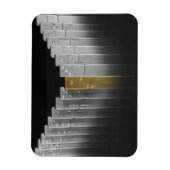 金ゴールドと銀のドミノ マグネット (縦)