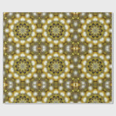 金ゴールドと銀のバウブルクリスマス ラッピングペーパー (フラット)