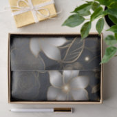 金ゴールドと銀の花の切り離し/ 薄葉紙 (ギフト)