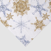 金ゴールドと銀の雪片の澄ん画像 薄葉紙 (詳細)