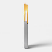 金ゴールドと銀ステンレス光沢のある金属ルックケースマ Case-Mate iPhoneケース (裏面 / 左)