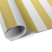 金ゴールドと銀ストライプ色 ラッピングペーパー (ロールコーナー)