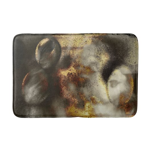 金ゴールドと銀星ダスト効果 バスマット (正面)