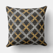 金ゴールドと銀色の組み合わせ クッション (裏面)