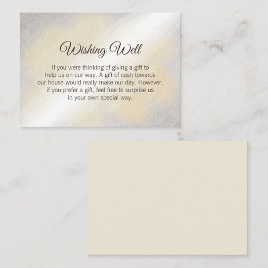 金ゴールドと銀色結婚の願い井戸 エンクロージャーカード (正面/裏面)