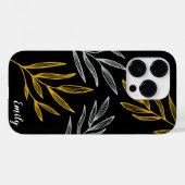 金ゴールドと銀離れ製パーソナライズされた電話ケース Case-Mate iPhoneケース (裏面 (横))