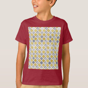 金ゴールドと銀(ダイアモンド市松模様に) Tシャツ