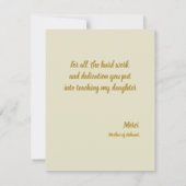 金ゴールドと銀(チェッカーとストライプ) サンキューカード (裏面)