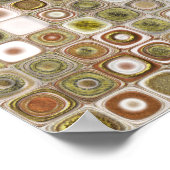 金ゴールドと銅モザイク ポスター (角)