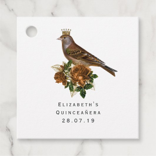 金ゴールドと銅ヴィンテージシック フェイバータグ (正面)