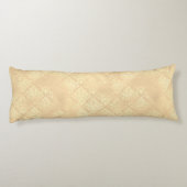 金ゴールドと青い常緑樹エレガントの冬 ボディピロー (裏面)