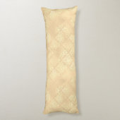 金ゴールドと青い常緑樹エレガントの冬 ボディピロー (裏面 (縦))