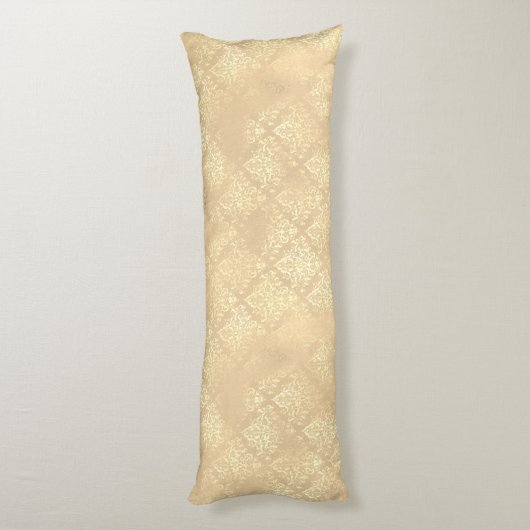 金ゴールドと青い常緑樹エレガントの冬 ボディピロー (裏面 (縦))