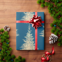 金ゴールドと青い木エレガントの冬の模様