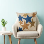 金ゴールドと青の星 クッション (椅子)