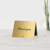 金ゴールドと青サンキューカード独自の文字を追加 サンキューカード (裏面)