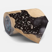 金ゴールドと青抽象芸術 ネクタイ (ロール)